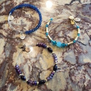 Alex and Ani Colored Bead Bracelets